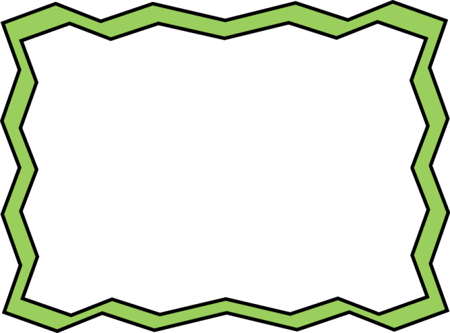 a green frame on a white background