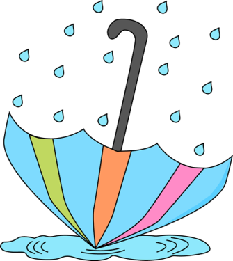 an umbrella in the rain