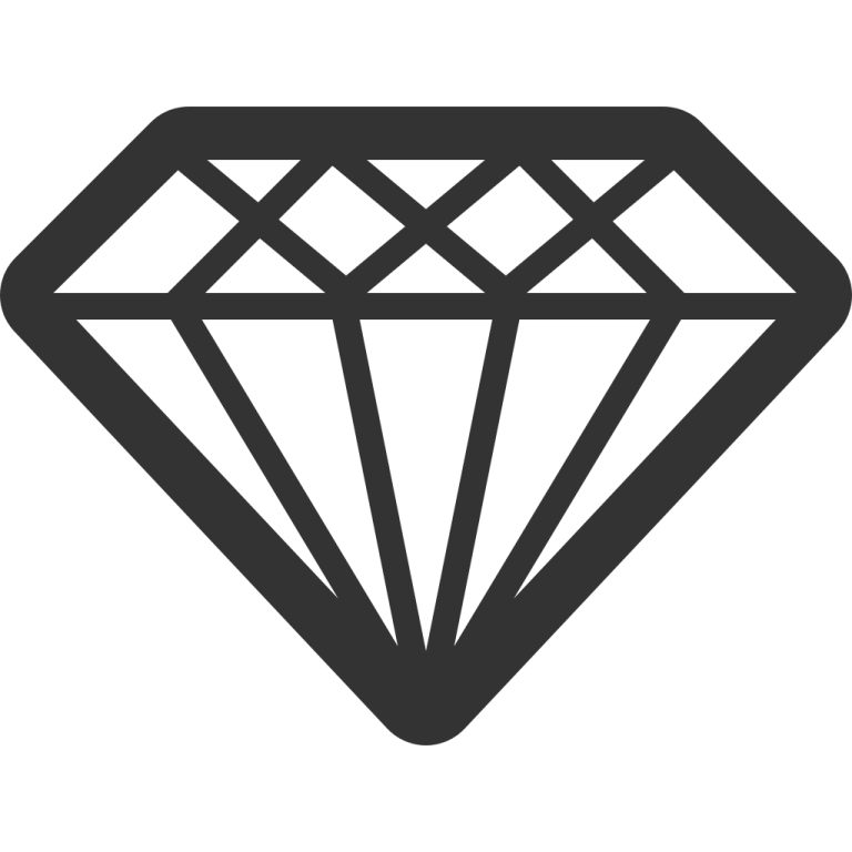 a diamond icon on a white background