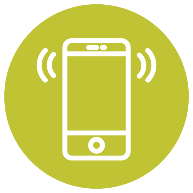 an icon of a cell phone