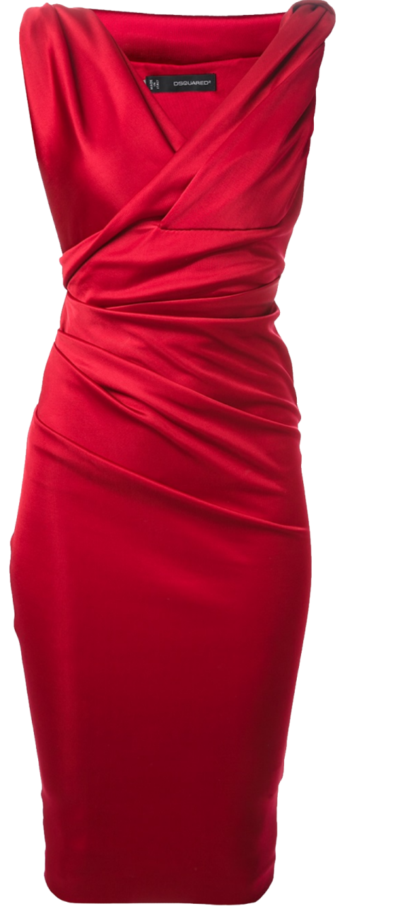 a red dress on a white background