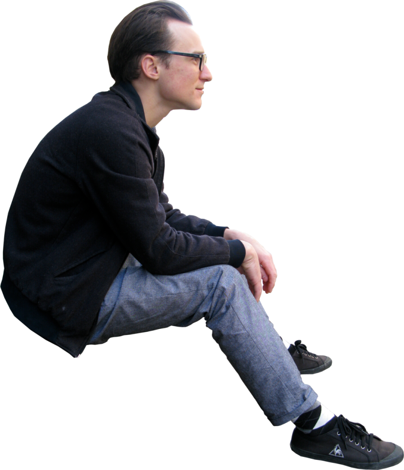 a man sitting on the ground