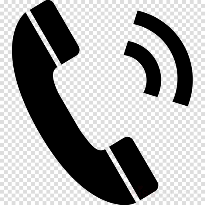a black phone icon on a transparent background