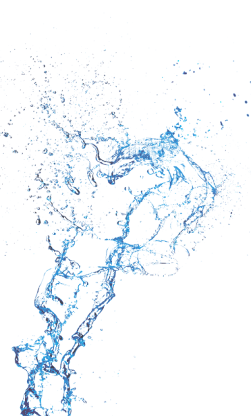 water splash on white background