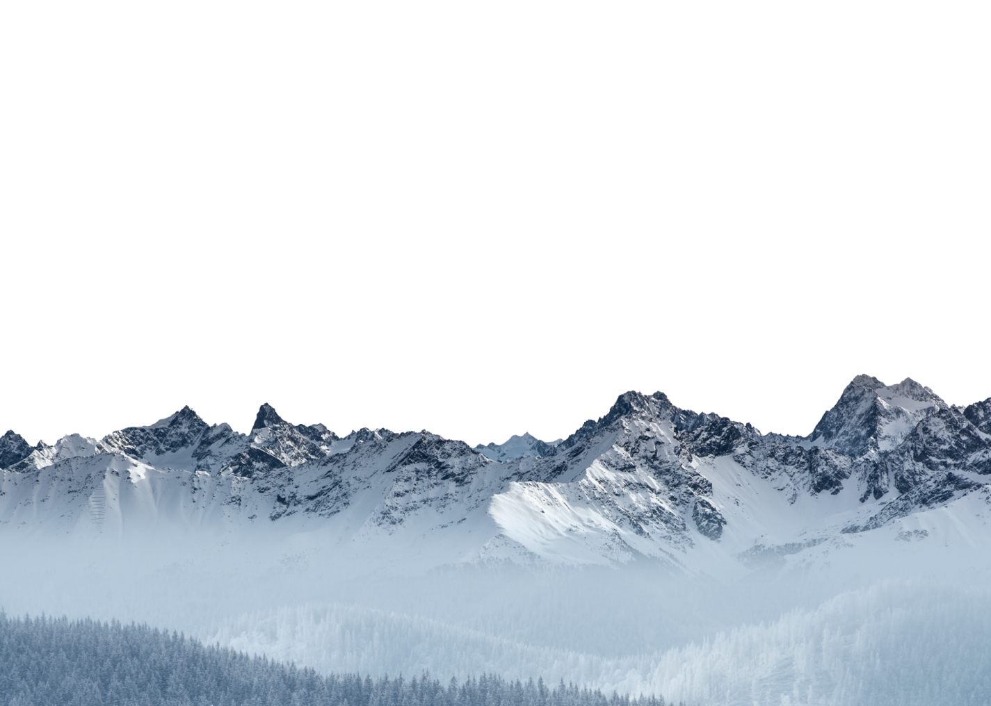the mountains are covered in snow