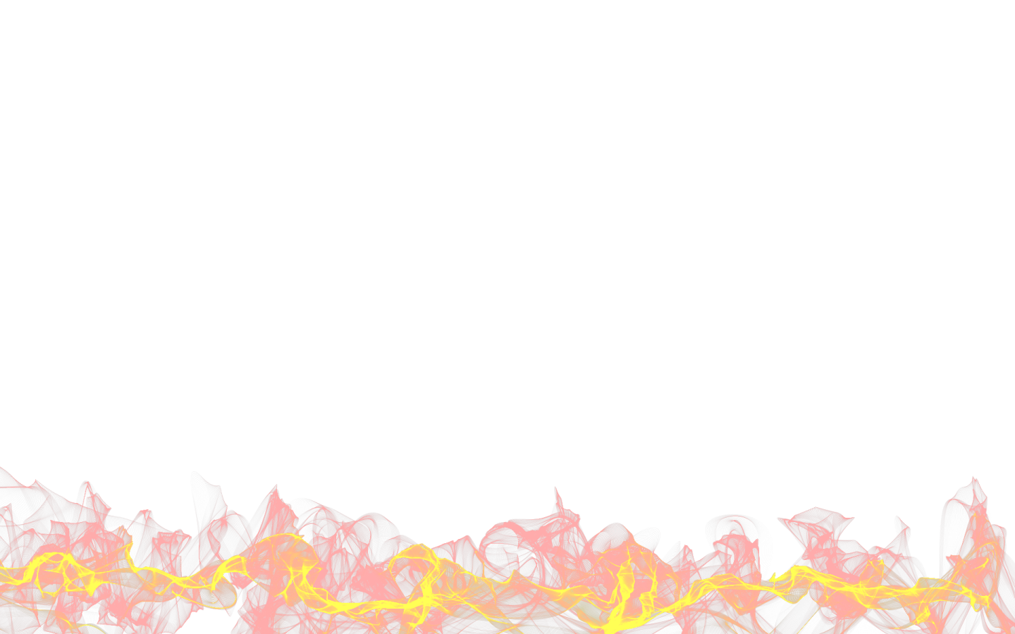 a white background with red and yellow flames