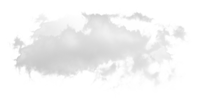 a cloud in the sky on a white background