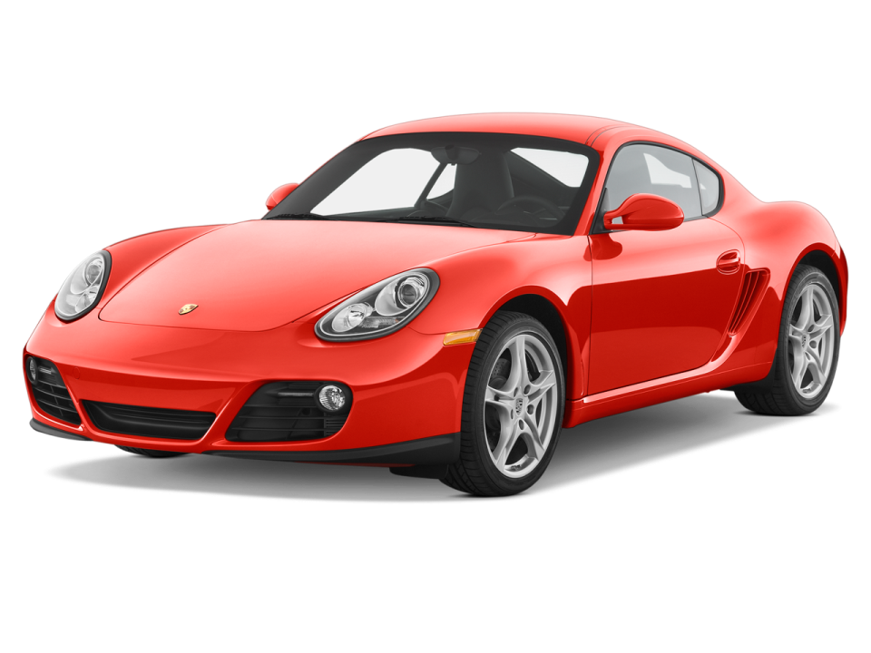 a red sports car on a white background