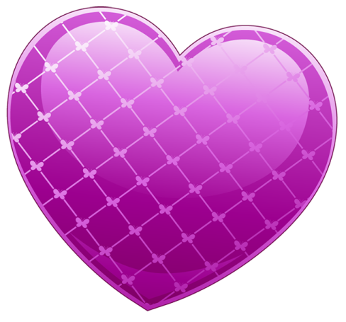 a purple heart on a white background