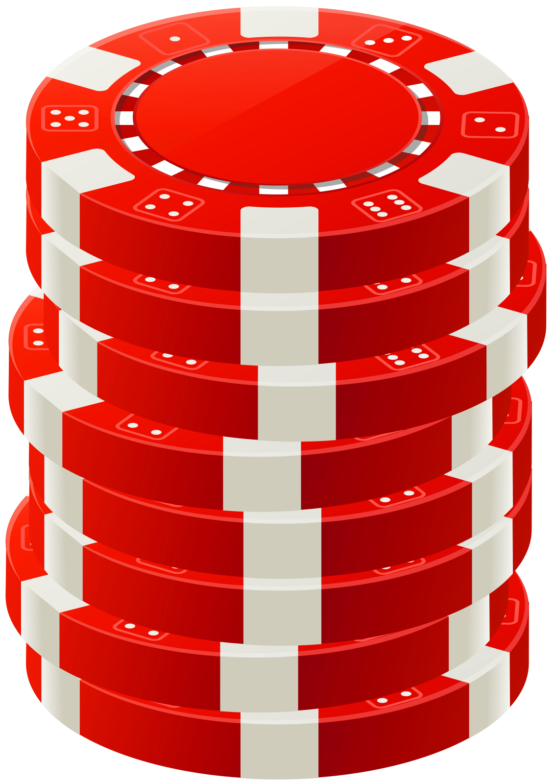 a stack of poker chips