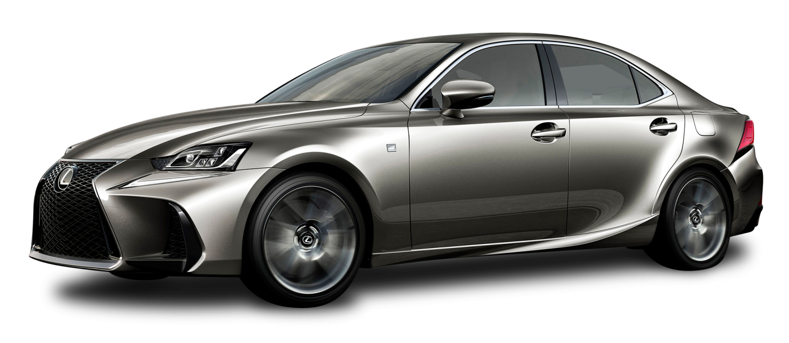 a silver car on a white background