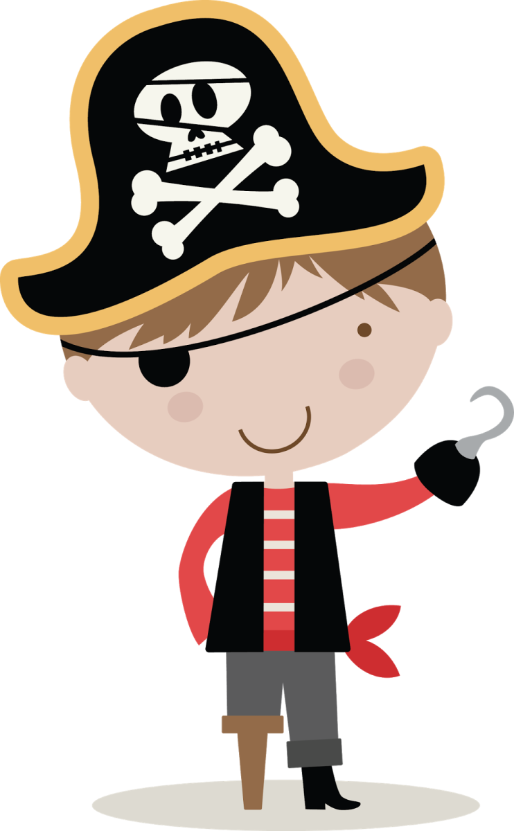 a little boy dressed as a pirate