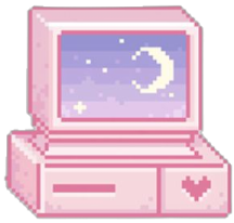 an old computer with a heart on the screen