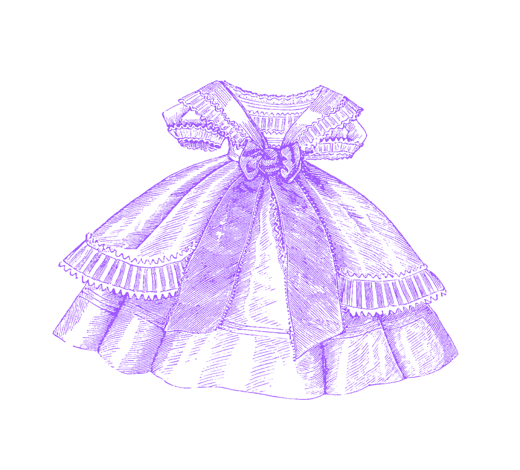 a drawing of a girl's dress