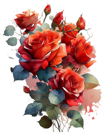 a bunch of red roses on a white background