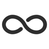 a black infinity symbol on a white background