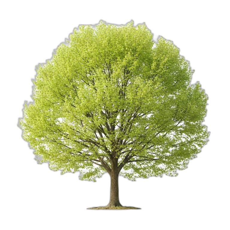a green tree on a white background