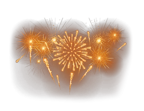 fireworks on a white background