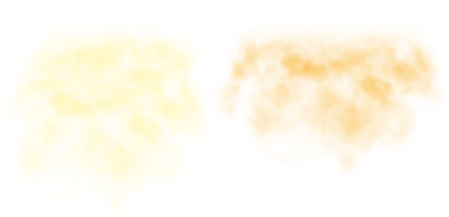 a set of three different colored stains on white background