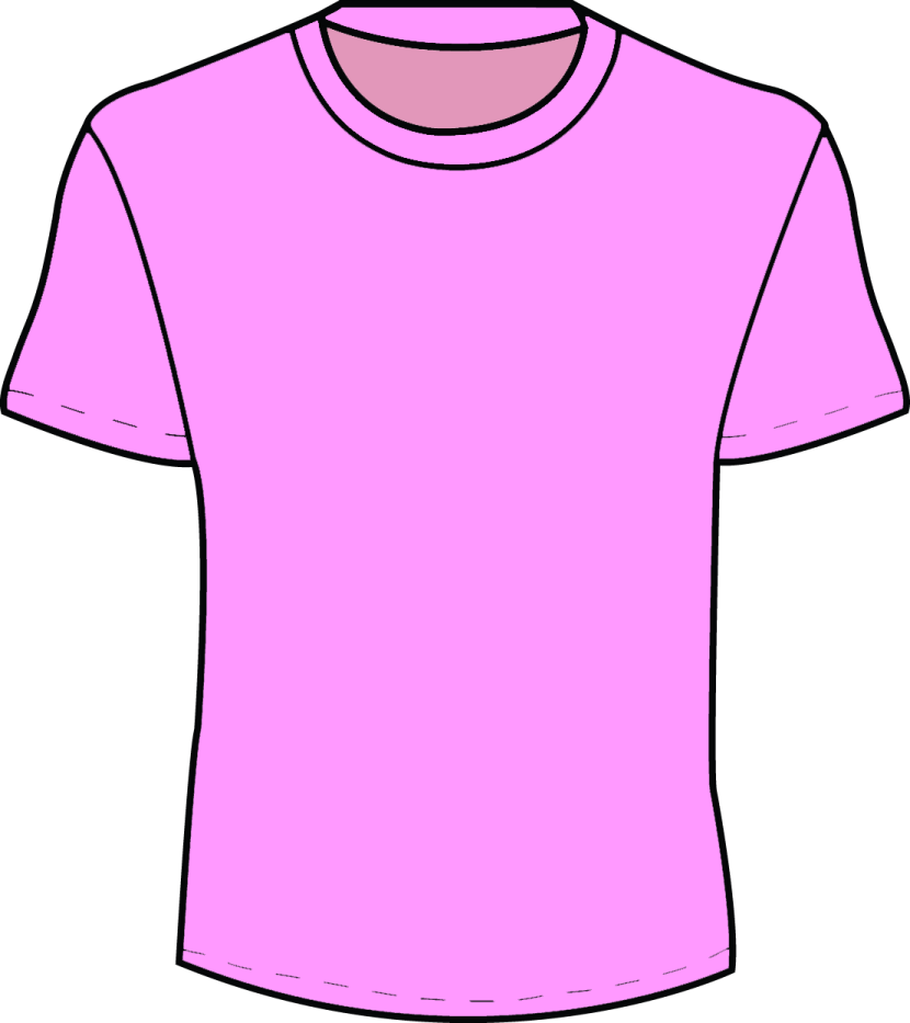 a pink t - shirt