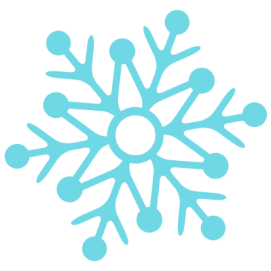a blue snowflake with white background