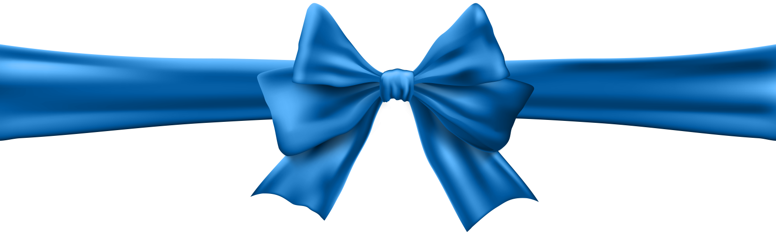 a blue bow on a white background
