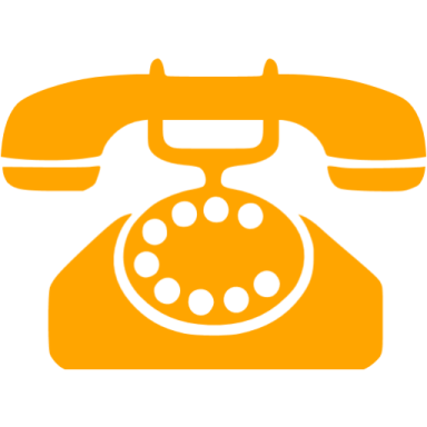 an orange phone with a white background