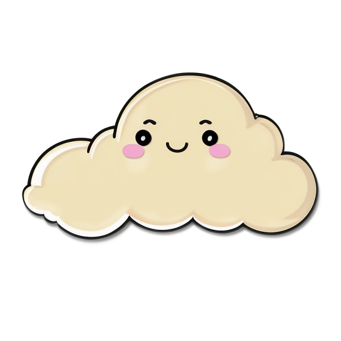 a cartoon cloud with a smiling face