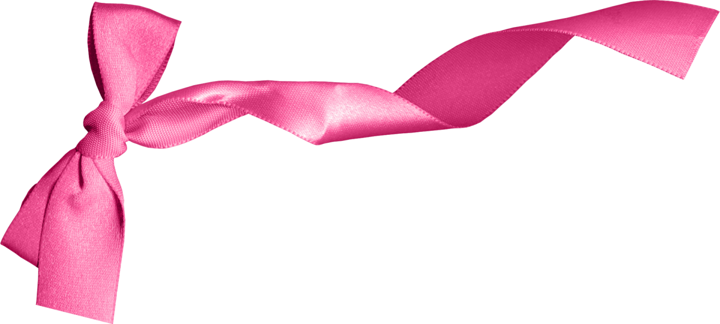 a pink ribbon on a white background