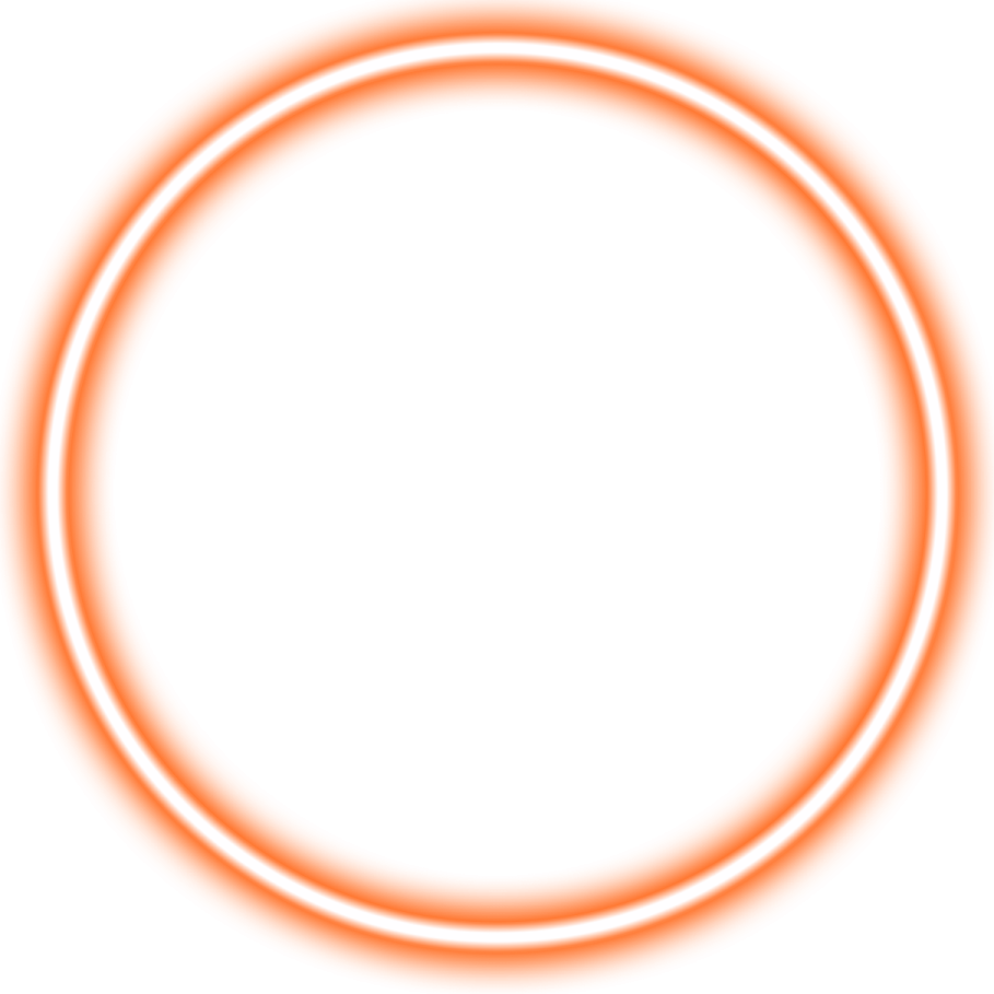 an orange circle on a white background