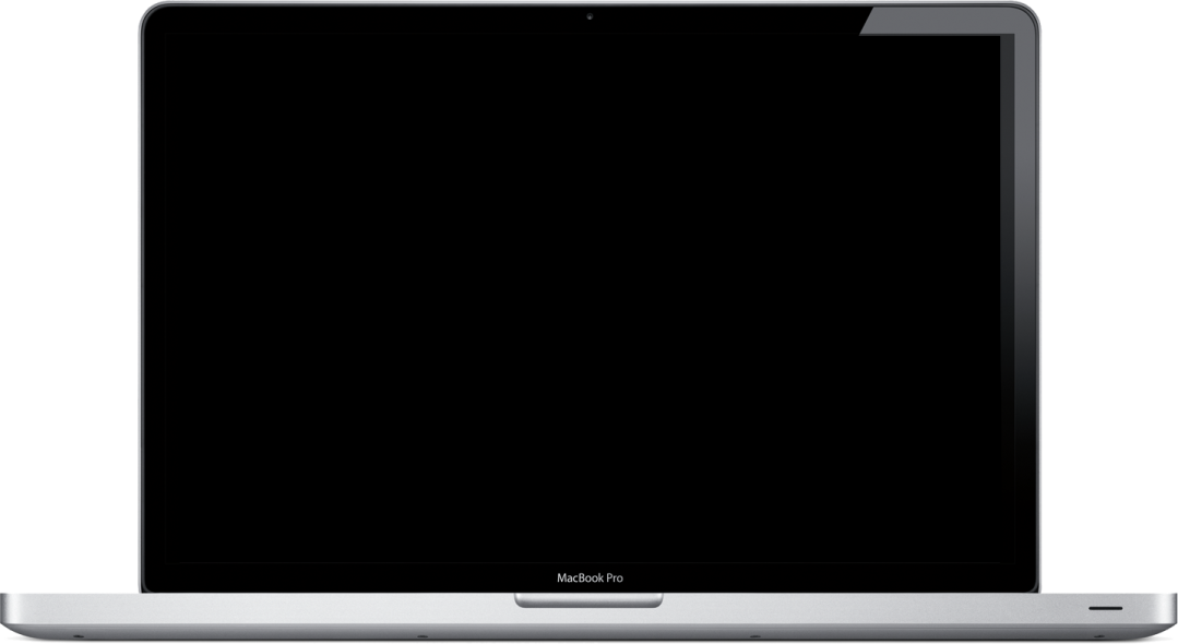 an open laptop computer on a white background