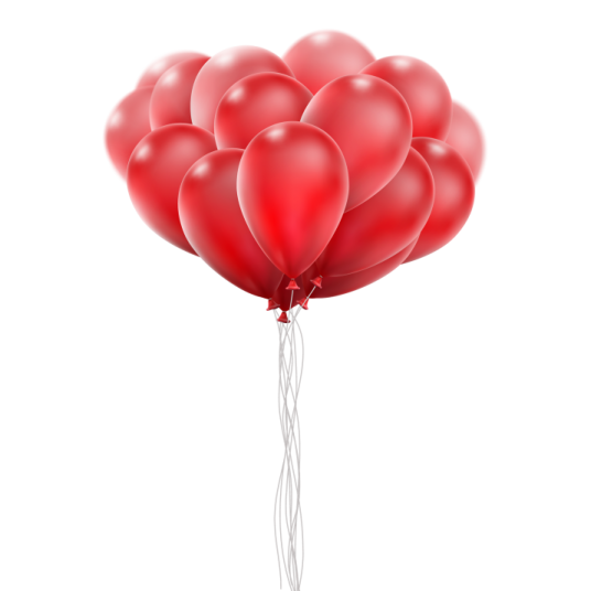 a bunch of red balloons