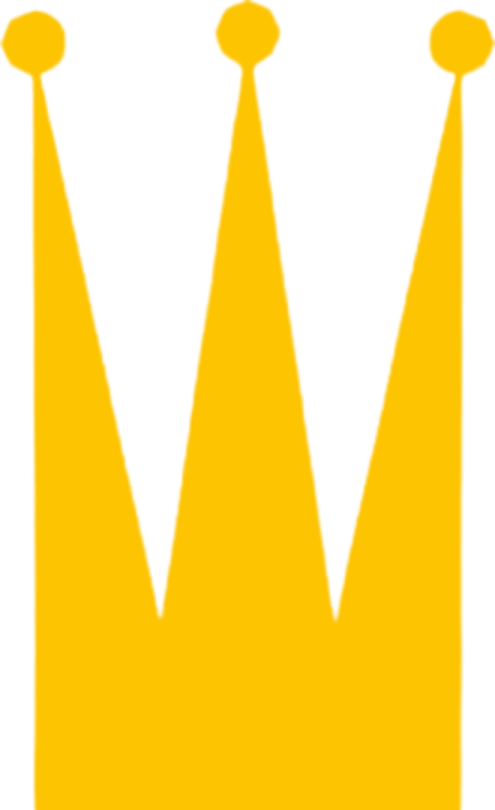 a yellow crown on a white background