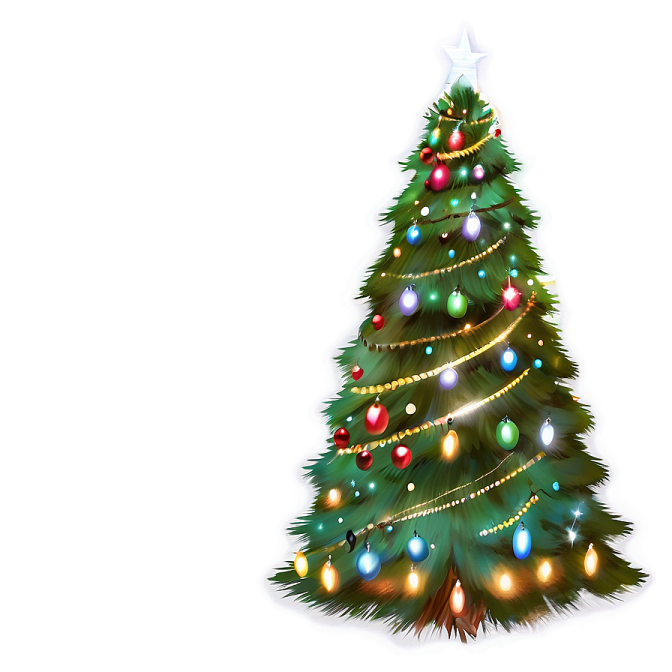 a christmas tree with lights on it