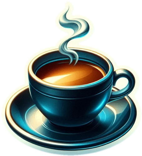 a cup of coffee on a saucer
