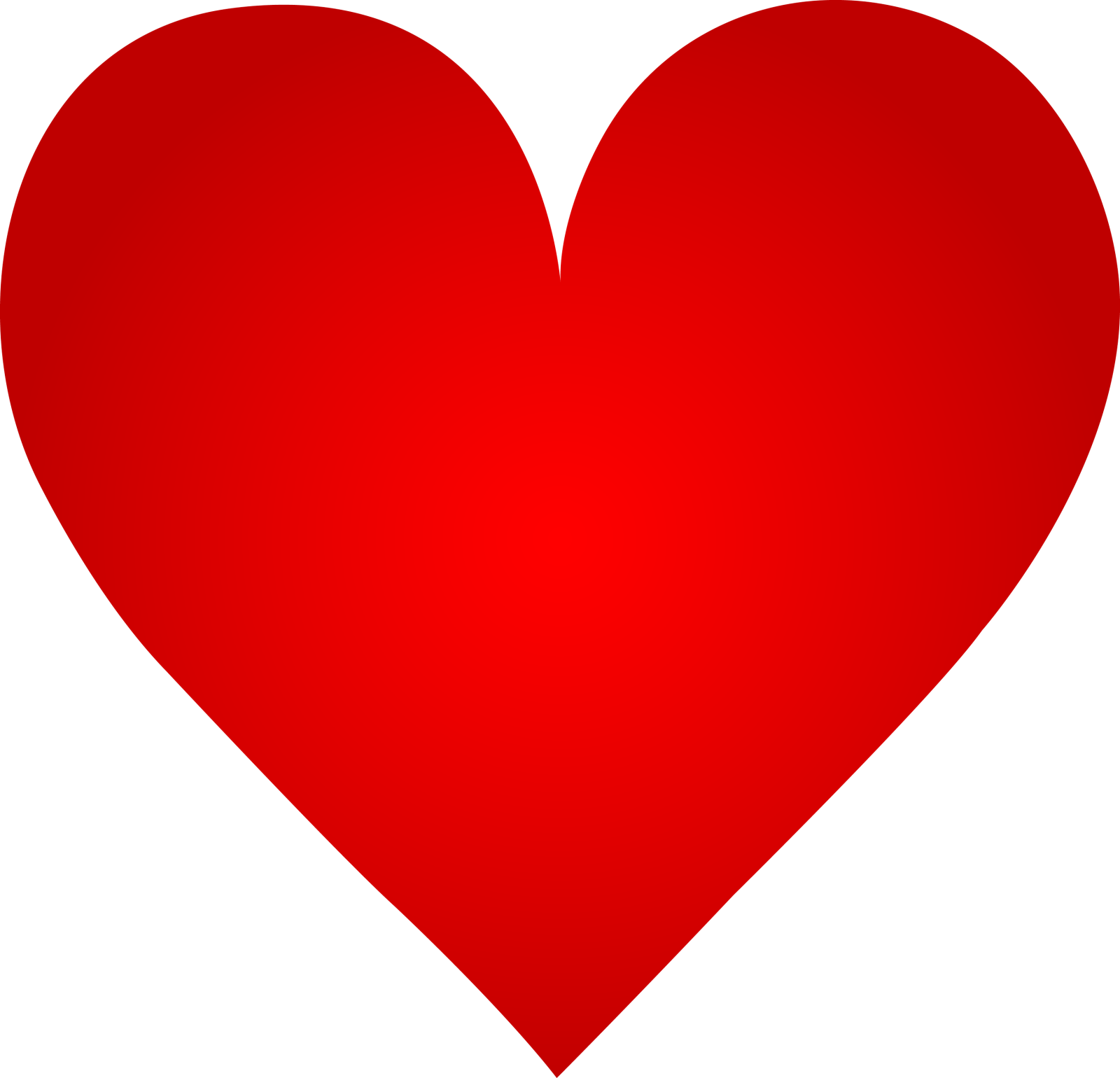 a red heart on a white background