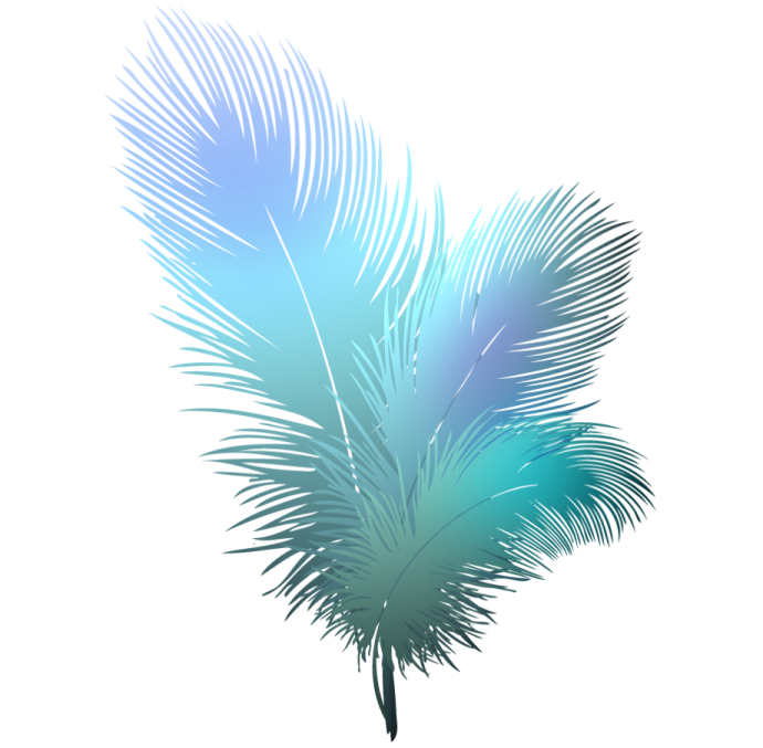 a blue palm tree on a white background