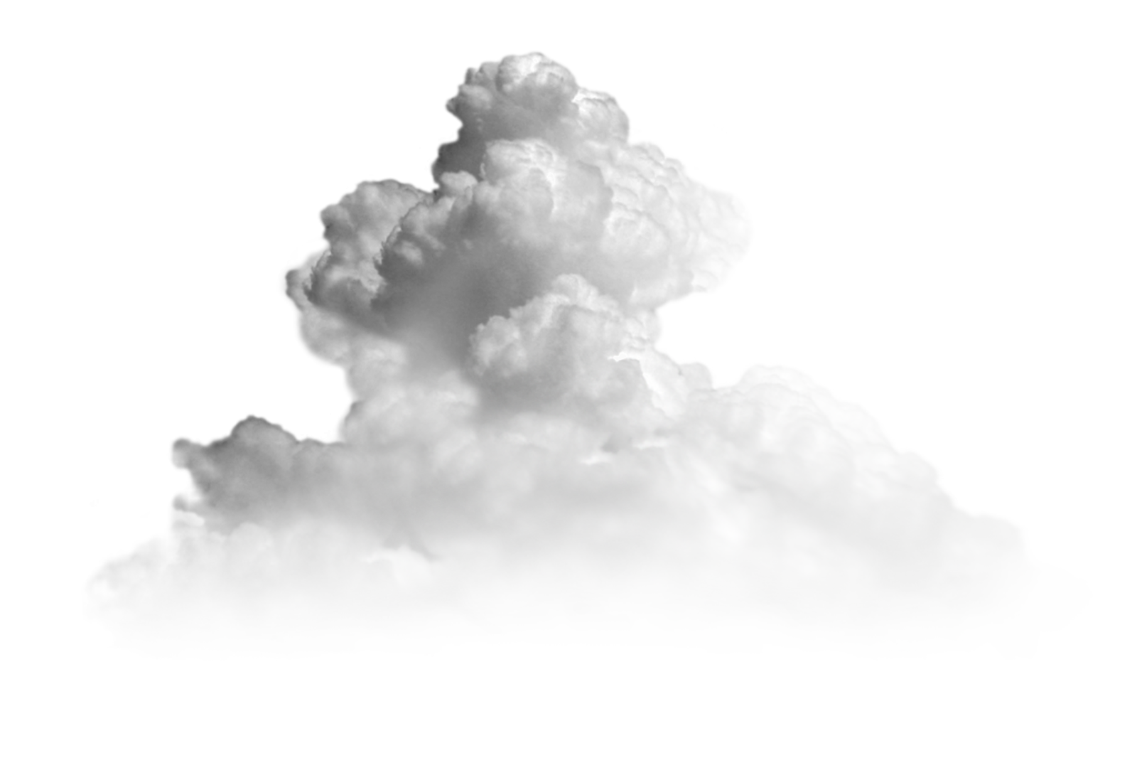 a black and white cloud on a white background