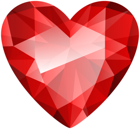 a red heart on a white background