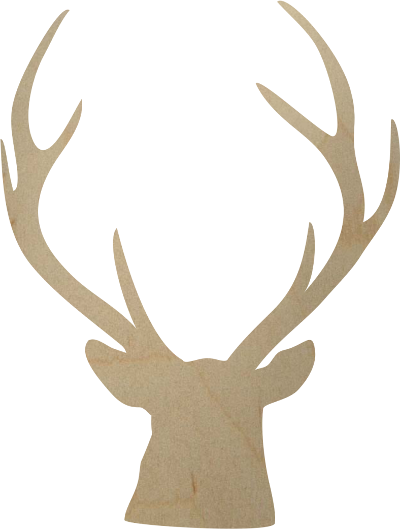 a deer head cut out of cardboard paper