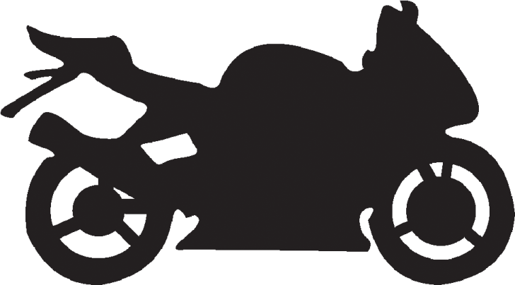 a motorcycle silhouetted on a white background