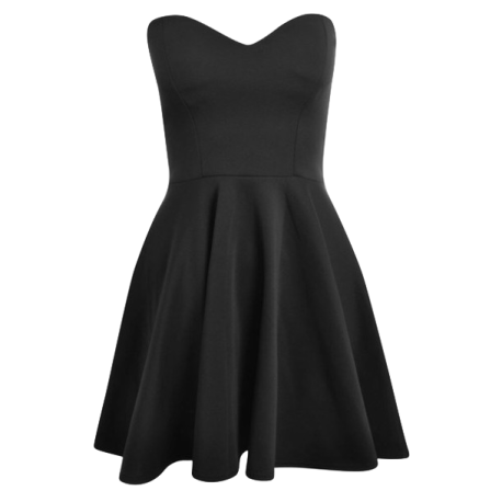 a black dress on a white background