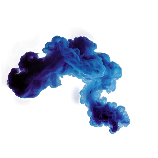 blue smoke on a white background