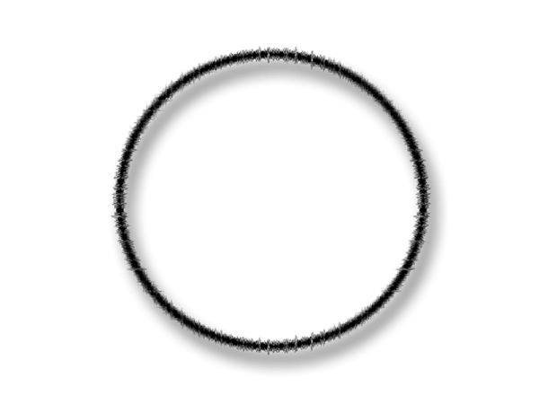 a circle of black smoke on a white background