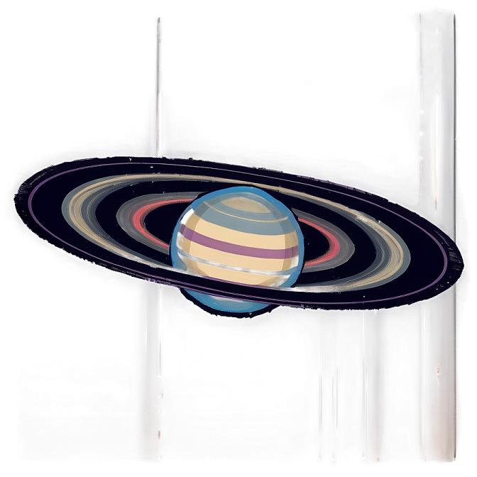 an illustration of a saturn with the planet in the background