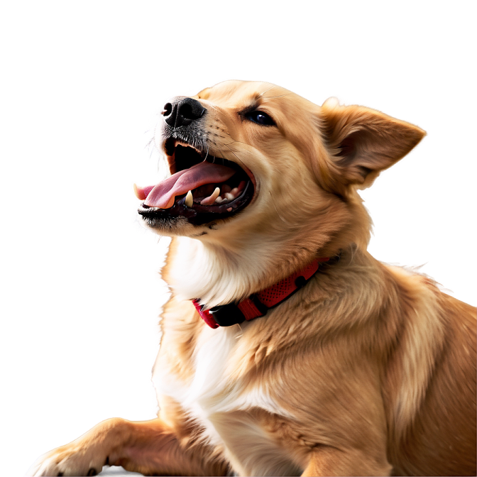 a close up of a dog with its mouth open