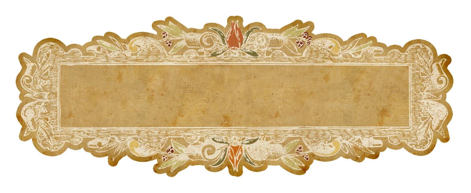 an old paper with a floral design on it