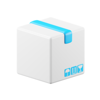 an image of a white and blue power adapt