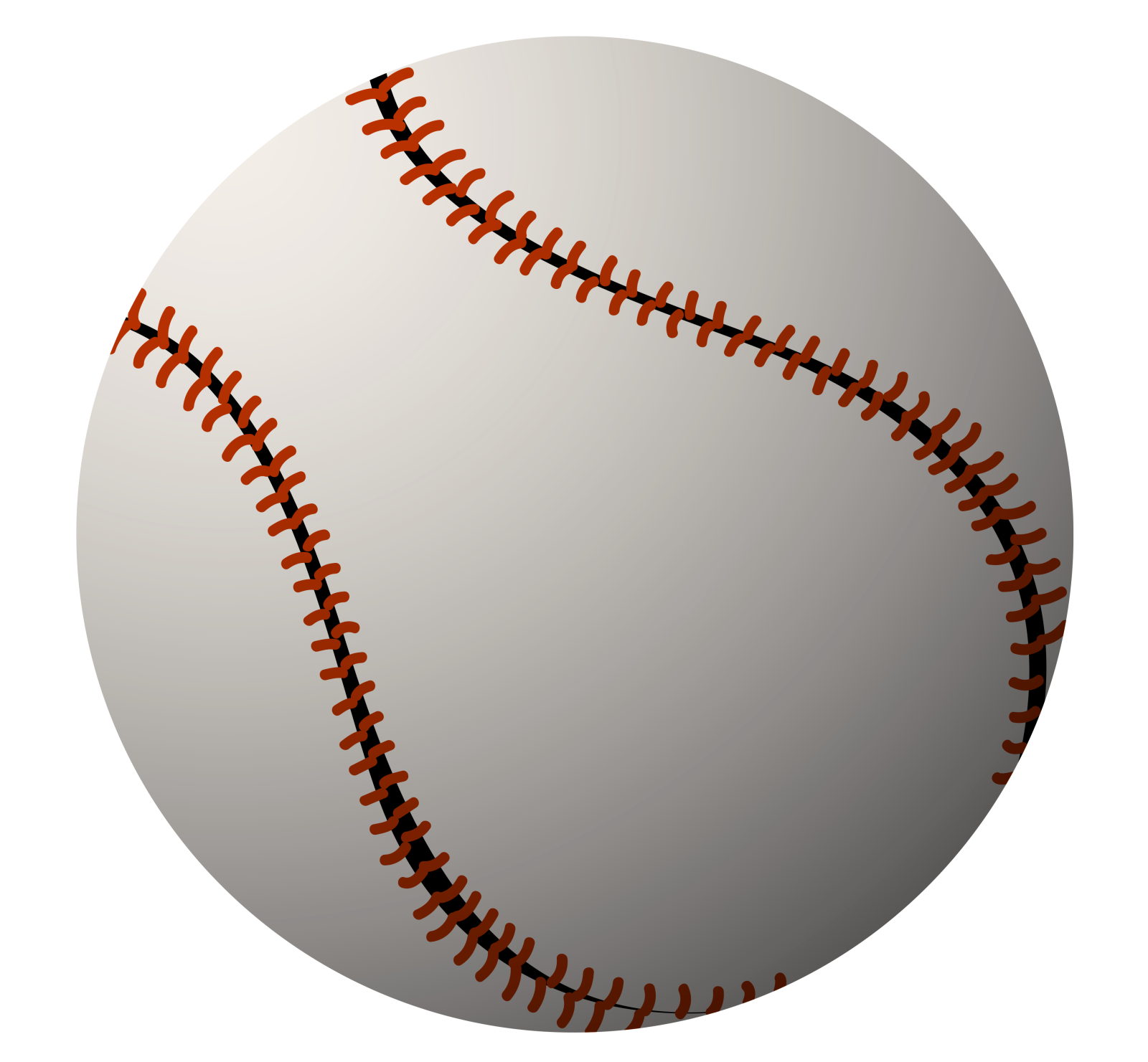 a baseball ball on a white background