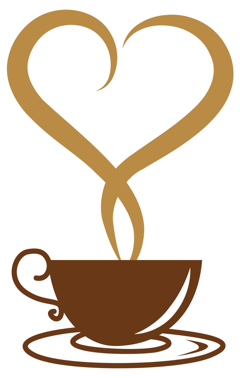 a coffee cup with a heart in the middle